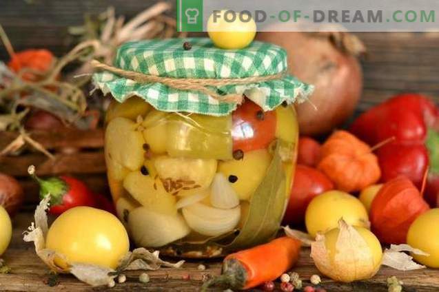 Зеленчукови блюда за зимата с физали, пипер и домати