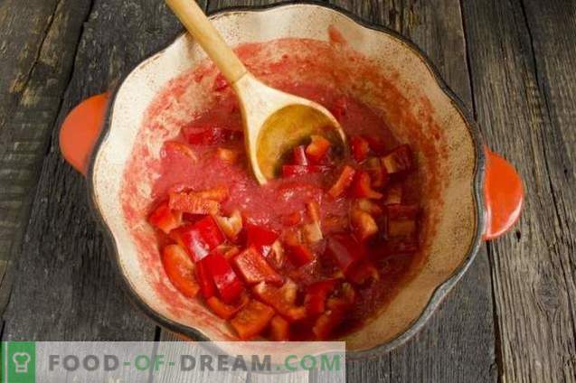 Фасул за зърна в домати за зимата