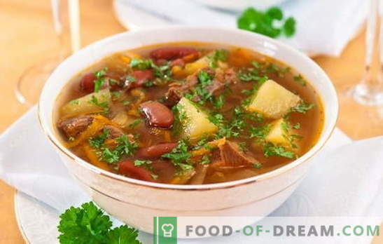 Супа с боб и месо: как да готвя вкусна супа от боб? Прости рецепти за супа с боб и месо