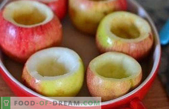 Как да се пекат ябълки в микровълнова фурна, със захар, за дете, със сирене