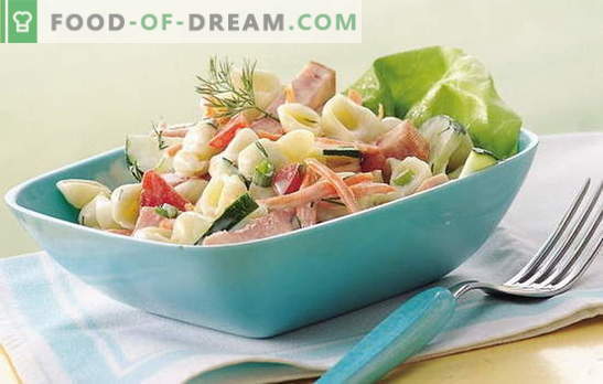 Проста салата от шунка - магьосник за домакинята! Рецепти за вкусни салати с шунка и зеленчуци, гъби, бисквити