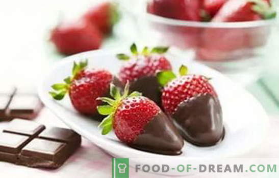 Ягоди в шоколад у дома: рецепти за магически десерт. Как да се готви шоколадови покрити ягоди вкъщи