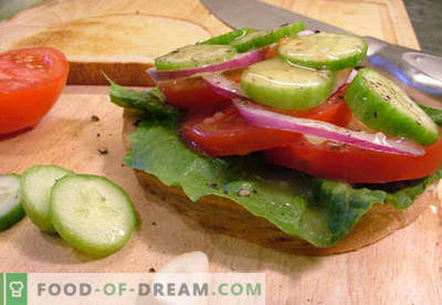 Доматените сандвичи са най-добрите рецепти. Как бързо и вкусно да готви сандвичи с домати.
