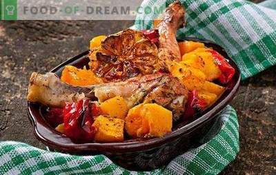 Пиле с тиква във фурната - есенното ястие номер едно! Пиле с тиква във фурната с подправки, ябълки, портокали, гъби