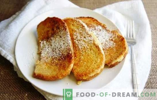 Хляб в мляко в тиган - крутони, сладки, пикантни и бульон. Запържете румени хлебни крутони в мляко в тава