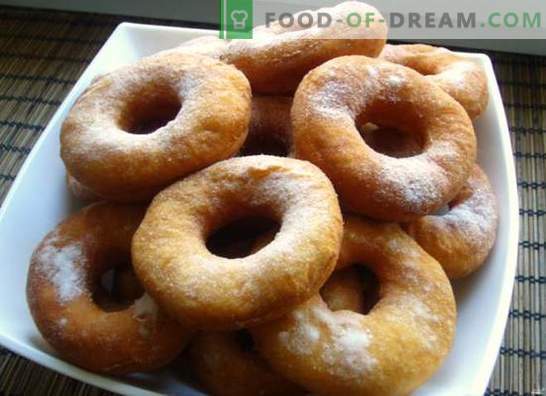 Donuts за кефир - рецепти със снимки и много трикове! Подробно готвене на различни понички на кефир по рецепти със снимки