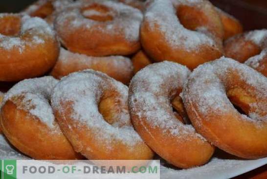 Donuts за кефир - рецепти със снимки и много трикове! Подробно готвене на различни понички на кефир по рецепти със снимки