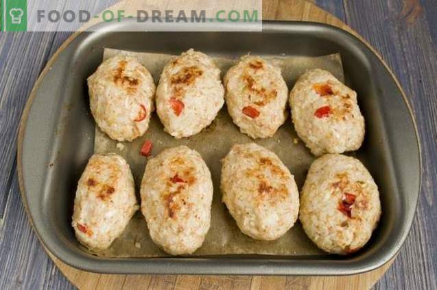 Chicken meatballs in the oven