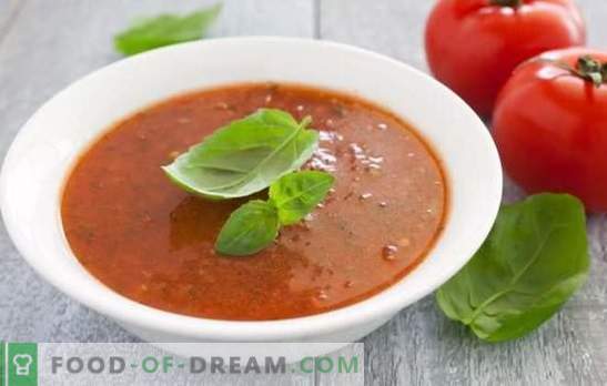 Доматена супа - здравословно ястие за горещо лято и студена зима. Най-добрите варианти за топла и студена супа от доматено пюре