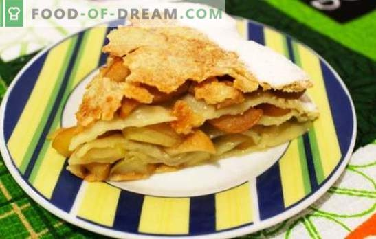 Ябълков пай с бутер тесто е нежна класика за печене. Най-добрите рецепти за ябълки пайове с бутер тесто