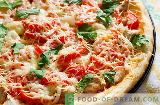 Пица пица - най-добрите рецепти. Как правилно и вкусно да се готви пица с пиле.
