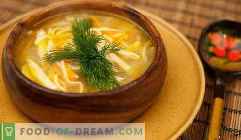 Супа с юфка - най-добрите рецепти. Как правилно и вкусно да готвя супа от юфка.