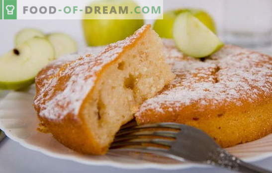 Mannik с ябълки - торта от безгрижно детство! Рецепти с ябълки: върху кисело мляко, сметана, мляко, вода, с извара