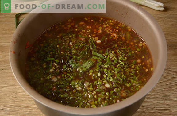 Зелен борш с доматено пюре и цвекло: авторска рецепта стъпка по стъпка със снимки. Как да готвя вкусна супа от киселец и цвекло с доматено пюре - споделяйте тайни