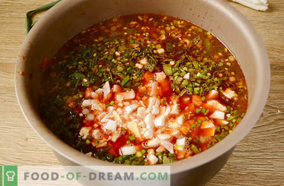 Зелен борш с доматено пюре и цвекло: авторска рецепта стъпка по стъпка със снимки. Как да готвя вкусна супа от киселец и цвекло с доматено пюре - споделяйте тайни