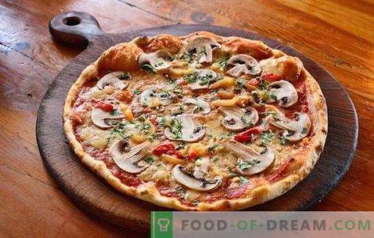 Пица с кайма и гъби: традиционни и оригинални рецепти. Домашна пица с кайма и гъби - най-добрите варианти