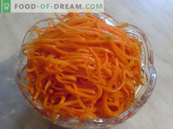 Корейски моркови, рецепти у дома с пиле, с готова подправка, за зимата