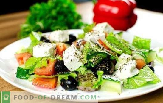 Гръцка салата: класически рецепти стъпка по стъпка. Готвене на вкусна, здравословна и свежа гръцка салата по класически рецепти