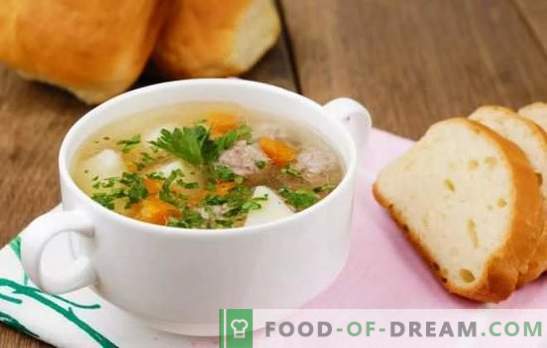 Лесни рецепти за домашно приготвени кюфтени супи (стъпка по стъпка). Супи от месо, пиле и риба с кюфтета