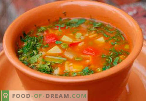 Супа от зеленчукова супа - най-добрите рецепти. Как да правилно и вкусно готви супа в зеленчуков бульон.