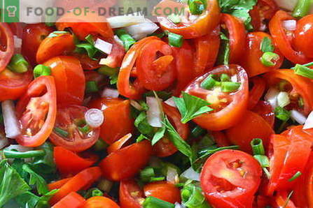 Доматените салати са най-добрите рецепти. Как да правилно и вкусно готвене салати от домати.