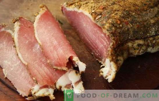 Не е толкова трудно - приготвяме сушено свинско месо у дома. Избор на прости рецепти сушени домашно свинско