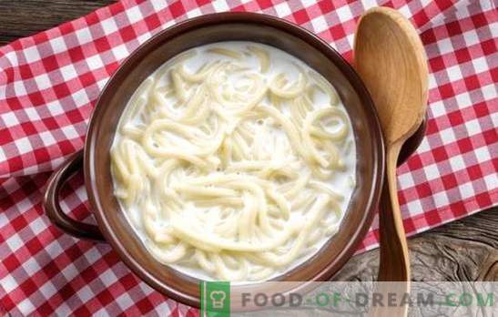 Млечна супа в бавен котлон - вкусът на детството. Рецепти за млечни супи в бавен котлон с юфка, паста, ориз
