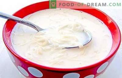Млечна супа - най-добрите рецепти, трикове и функции. Как да готвя супа мляко с тесто, зеленчуци, сирене