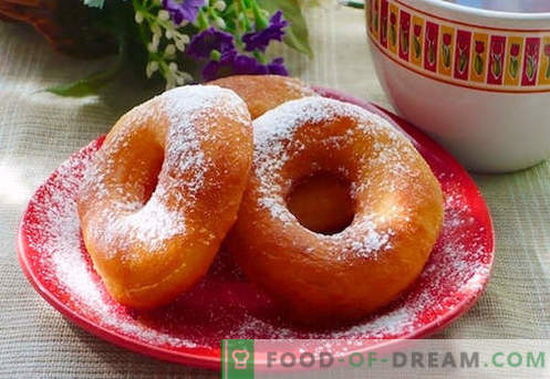 Donuts са най-добрите рецепти. Как да правилно и вкусно да се готвят понички за кисело мляко и понички за сирене.
