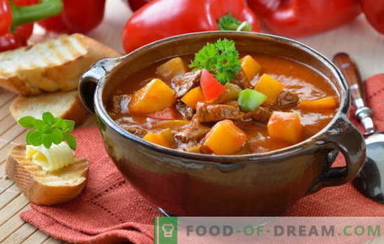 Унгарска супа - необичайна, но вкусна! Различни рецепти от унгарски супи: с говеждо, риба, боб, спанак, череша
