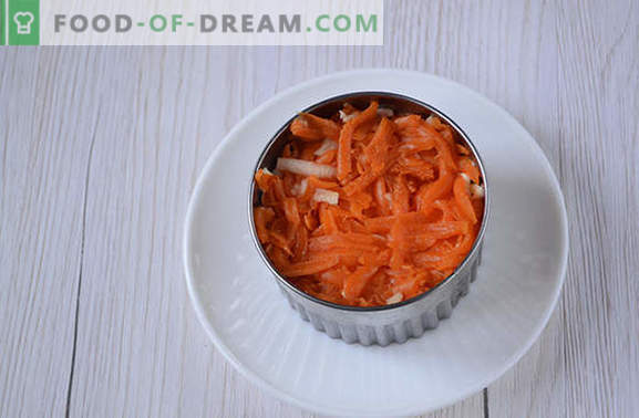 Френска салата с моркови: слоеста, красива и вкусна. Авторска фото-рецепта за приготвяне на салата по френски с моркови, яйца, ябълки и ядки