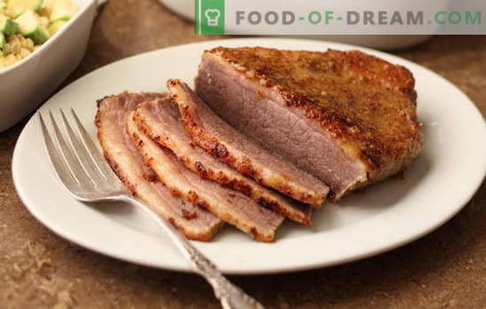 Горчичното месо е ароматно, домашно, пикантно. Печено и печено месо в горчица: с вино, мед, майонеза