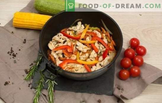 Fricassee със зеленчуци - разнообразни съставки и пикантни аромати. Fricassee рецепти със зеленчуци: вегетариански, пилешко, рибно, агнешко или свинско.