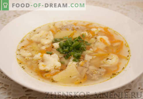 Супа с кнедли - рецепта със снимки и описание стъпка по стъпка