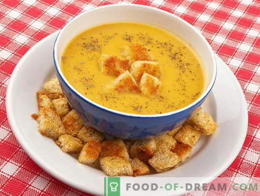 Супа с крутони - най-добрите рецепти. Как правилно и вкусно да се готви супата с крутони.