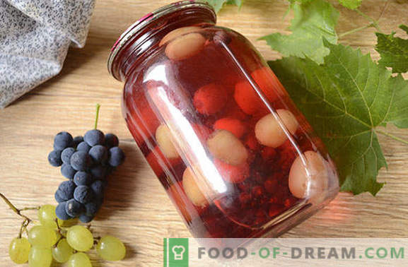 Компот от грозде: как да се готви правилно? Стъпка по стъпка фото-рецепта за прост компот от грозде