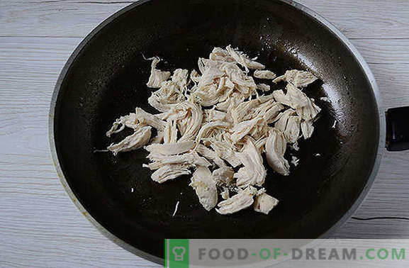 Лаваш и пилешко филе шаурма с гъби - домашно приготвени заведения за бързо хранене. Стъпка по стъпка авторската фото-рецепта вкусна домашна шаурма