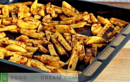 Пържени картофи във фурната - минимални щети и максимален вкус! Как да готвя пържени картофи във фурната - рецепти с стъпка по стъпка описание