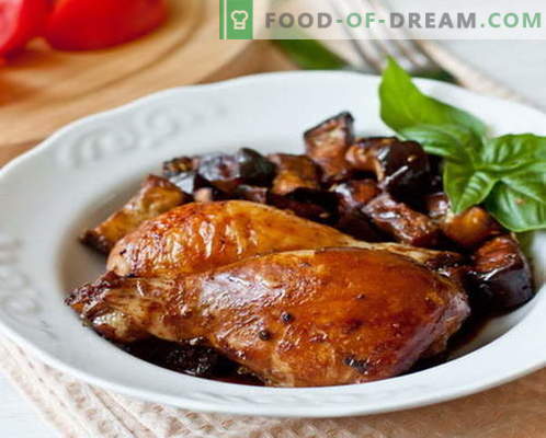 Пилешко от патладжан - най-добрите рецепти. Как да правилно и вкусно да се готви патладжан пиле.