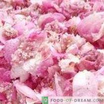 Розови листенца от захар
