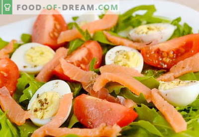 Salat mit Lachs und Eiern für den Urlaub und für jeden Tag