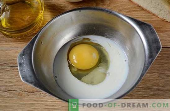 Крутони с мляко в яйце: закуска за пет минути! Как да готвя крутони с мляко в яйце: стъпка по стъпка фото рецепта