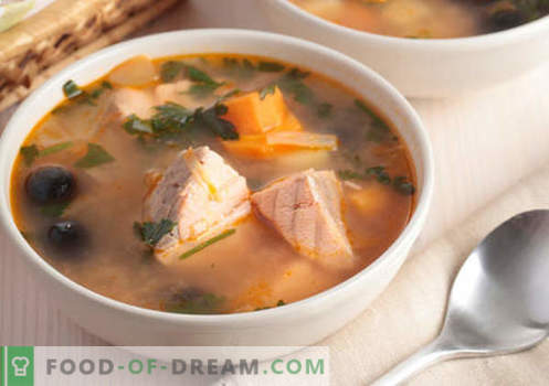 Супи от розова сьомга - доказани рецепти. Как да правилно и вкусно готви супа от розова сьомга.