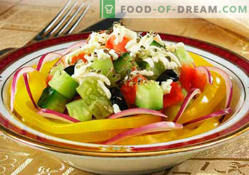 Лук салата - доказани рецепти. Как правилно и вкусно приготвяме салата с лук.