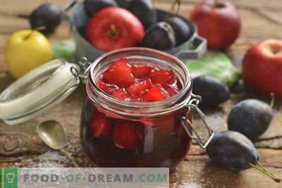 Plum jam with apples for the winter