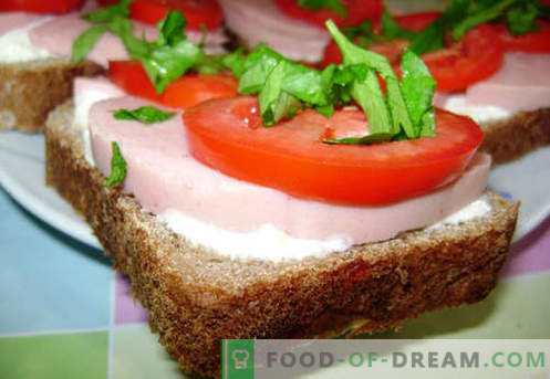 Сандвичи с наденица са най-добрите рецепти. Как бързо и вкусно да се готви сандвичи с наденица.
