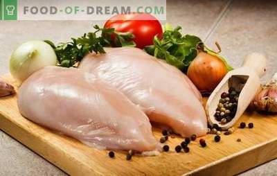 Какво варено пилешко филе е бързо и вкусно? Готвене на пилешко филе вкусна ролка, шишчета във фурната, бързи и лесни салати