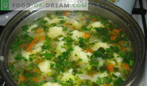 Супа с кнедли - най-добрите рецепти. Как правилно и вкусно да се готви супата с кнедли.
