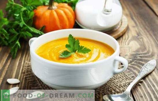 Кремообразна супа от крем тиква: шедьовър с цветни ноти. Сорт тиква сметана супа със сметана