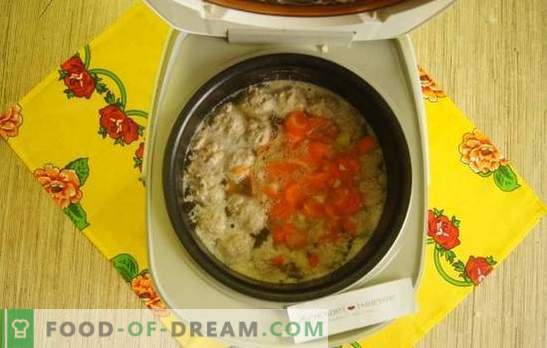 Фото рецепта за супа с кюфтета в бавен котлон: обяд за един час. Обикновено супа с кюфтета и кускус в бавен котлон: стъпка по стъпка рецепта